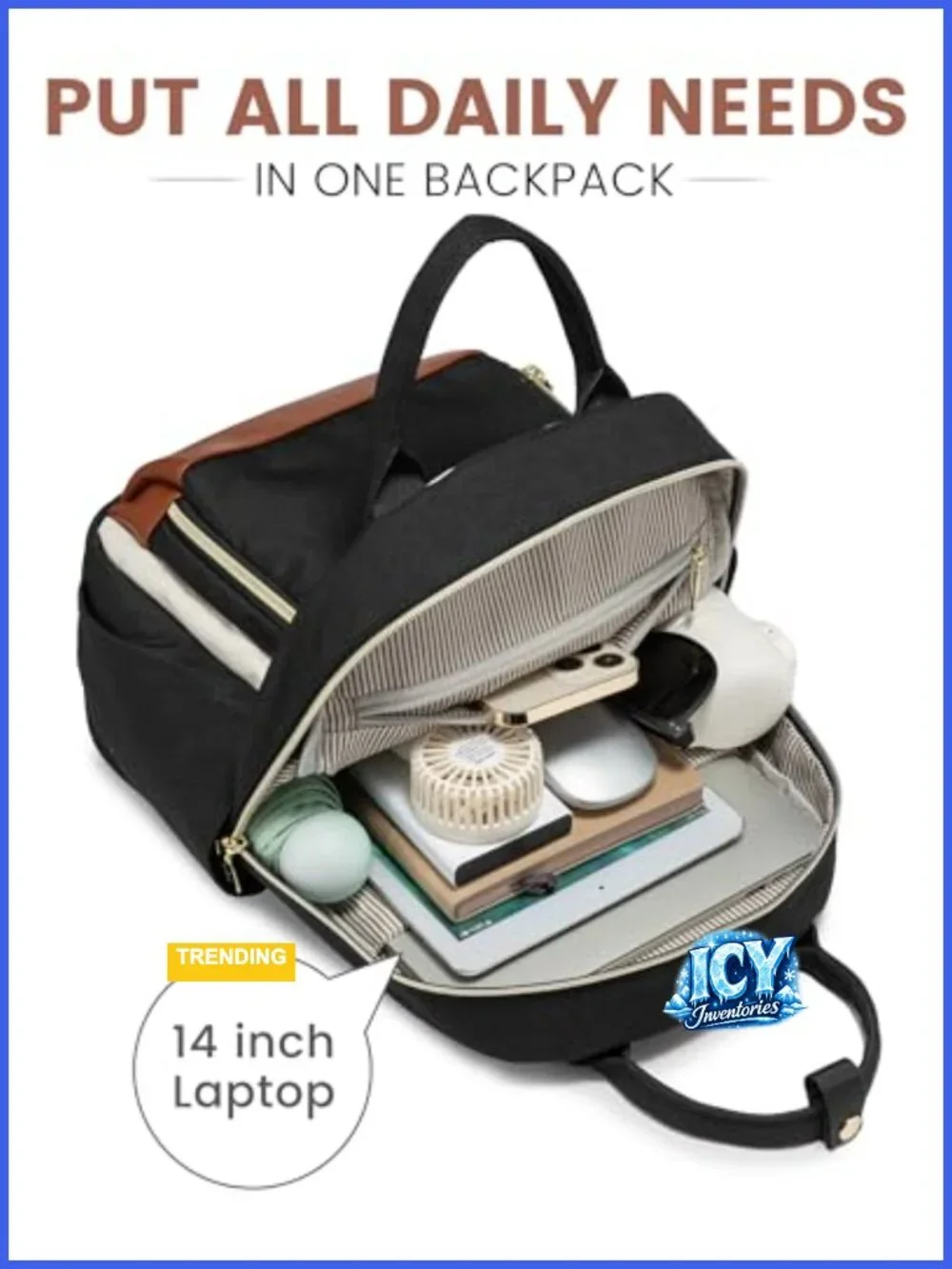 Women's Mini Nylon Backpack Purse Travel Work Bag